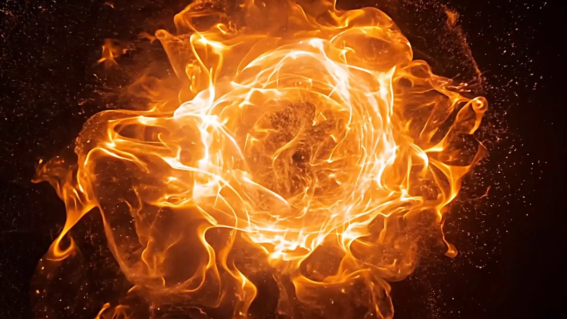 Explosive Flame Burst Overlay for Cinematic Logo Animation Projects